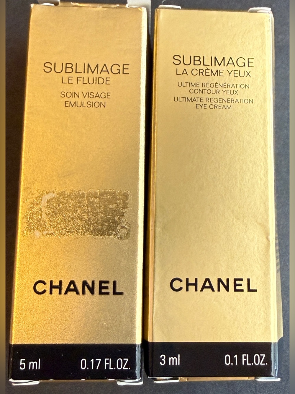CHANEL Sublimage Lot Le Fluide 5ml & La Creme Yeux Eye Cream 3ml BNIB Deluxe